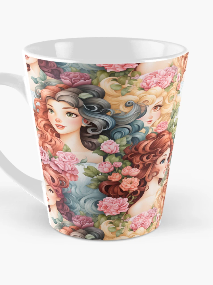 Thumbnail 3 of 4, Coffee Mug, Princesses Pattern 13 designed and sold by DigitalPatternx.