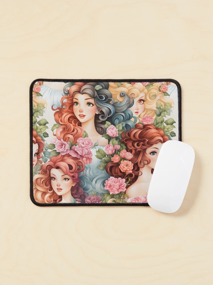 Thumbnail 1 of 5, Mouse Pad, Princesses Pattern 13 designed and sold by DigitalPatternx.
