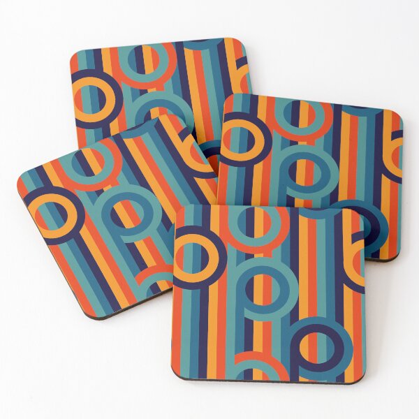 Item preview, Stripes meet circles blue designed and sold by Designsbyluzia.