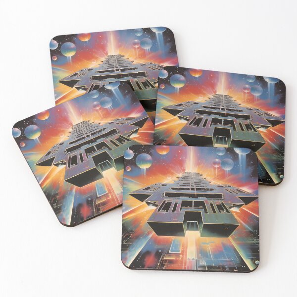 Item preview, Retro Futuristic Abstract Space Ship in Space designed and sold by Je-we.