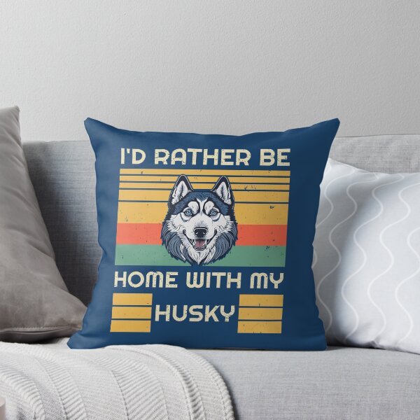 Item preview, Vintage Design - I'd Rather Be - Siberian Husky Dog designed and sold by brindled.