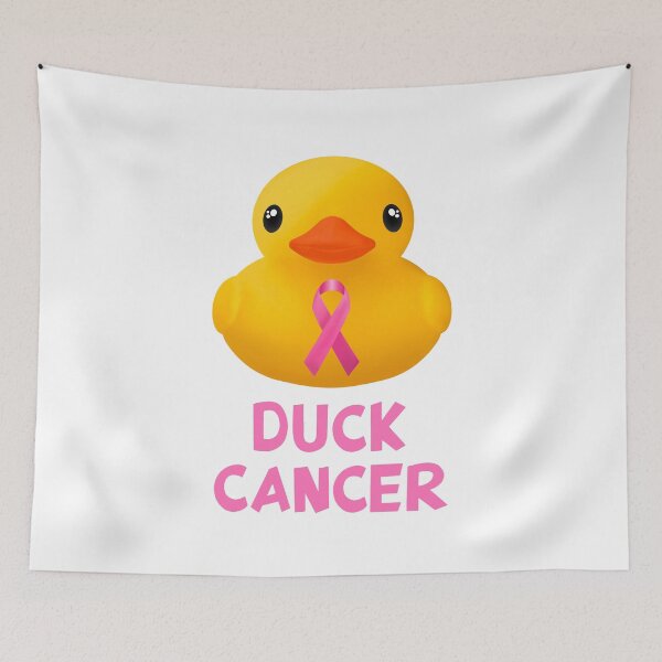 Item preview, Duck Cancer Breast Cancer Ribbon designed and sold by Lara Fortier.