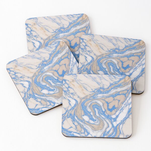 Item preview, Blue Aesthetic Elegant Marble Pattern designed and sold by SassyArtistry.