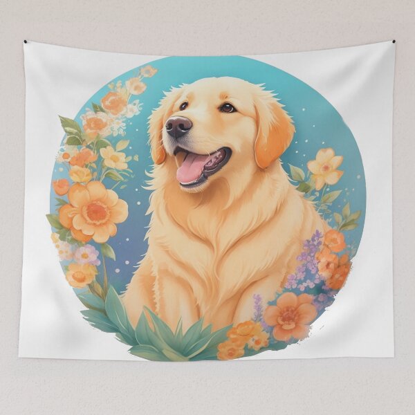 Aperçu de l'œuvre papa golden retriever créée et vendue par Petsthetic.