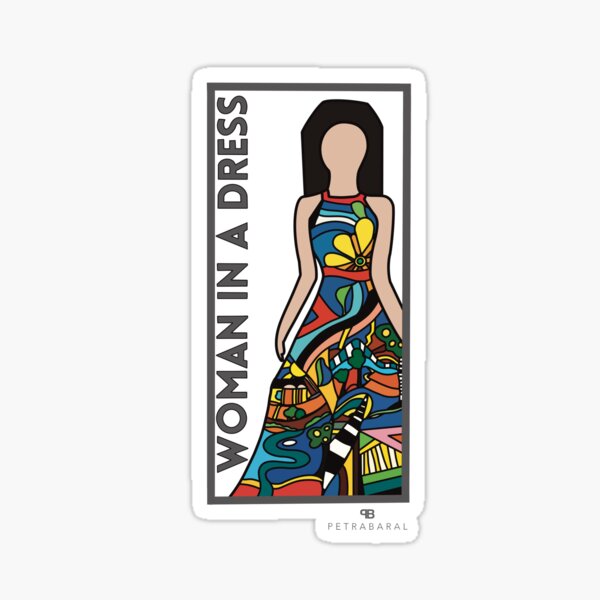 WOMAN IN A DRESS Sticker