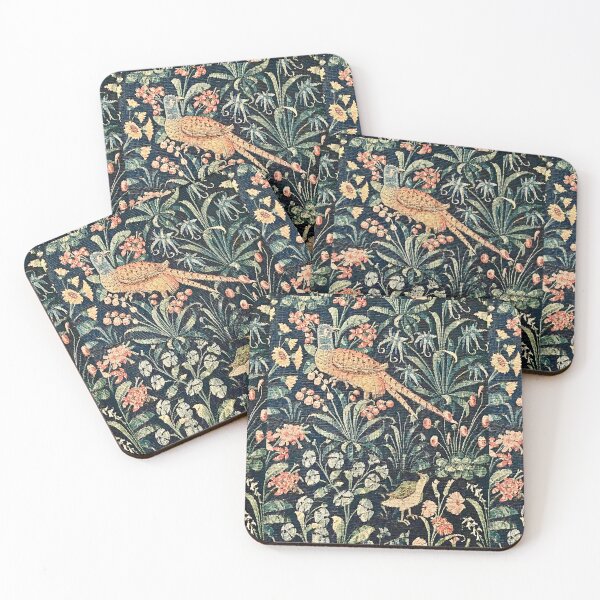 Item preview, Antique Mille Fleurs Tapestry with Birds designed and sold by ricoflinn.