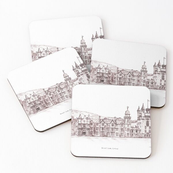 Item preview, Balmoral Castle, Scotland Drawing, Crimson - An Historic Royal Residence designed and sold by studioSharonKay.