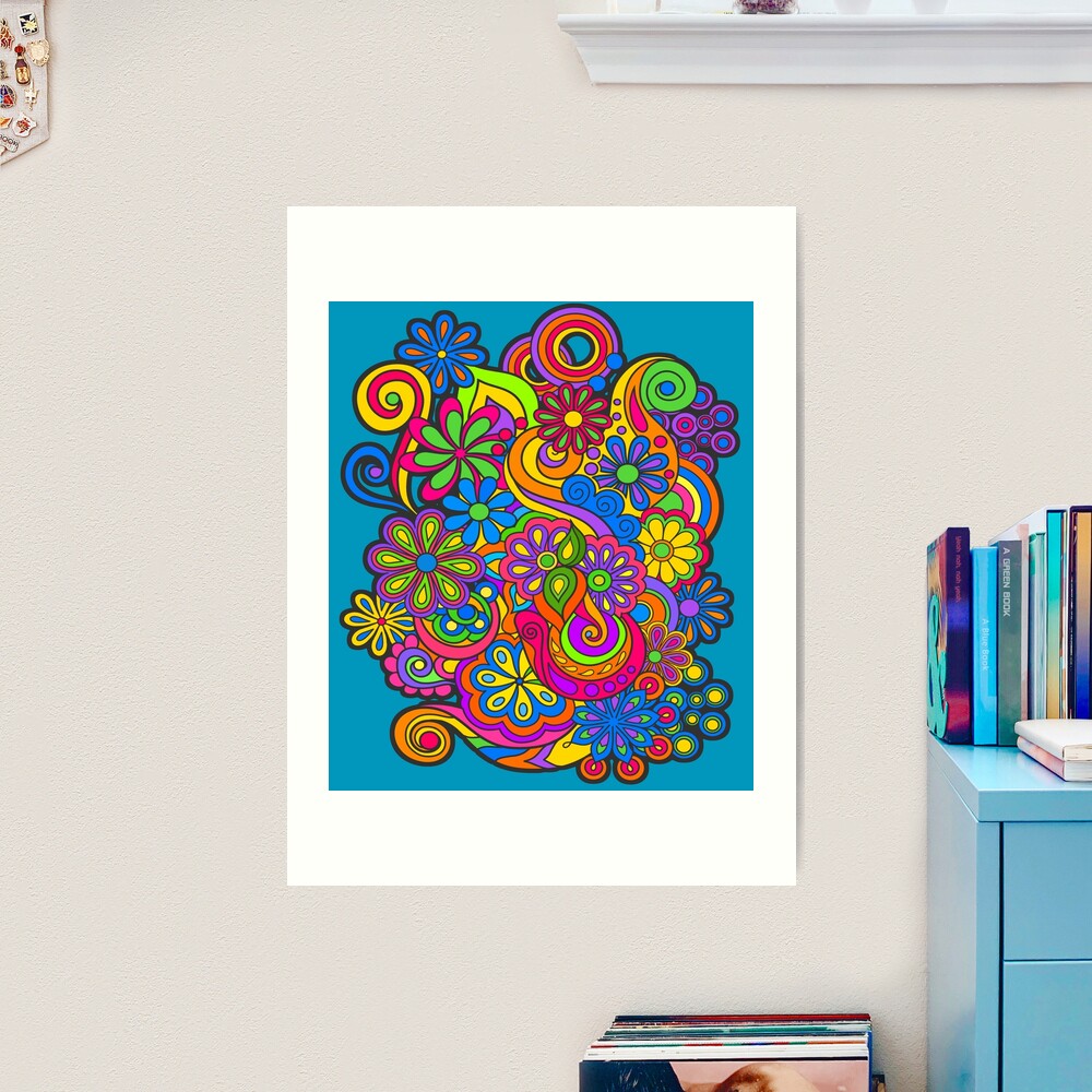 アート・デザイン・音楽 FLOWERS Artworks Couleur Colorful Fun Flower Power Hippy Design