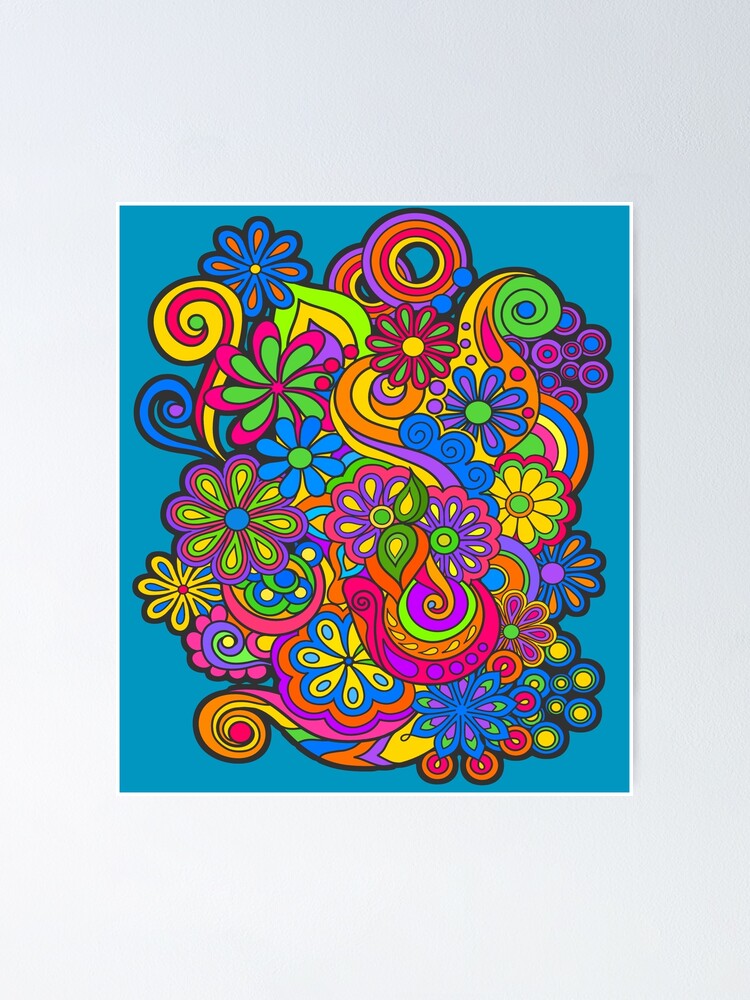 Colorful Fun Flower Power Hippy Design