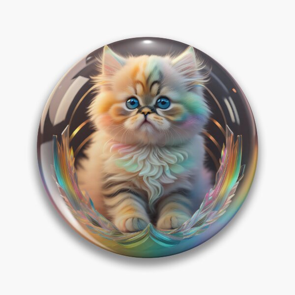 Item preview, Labyrinth Bubbles Persian Kitten designed and sold by The Devil That You Forgot.