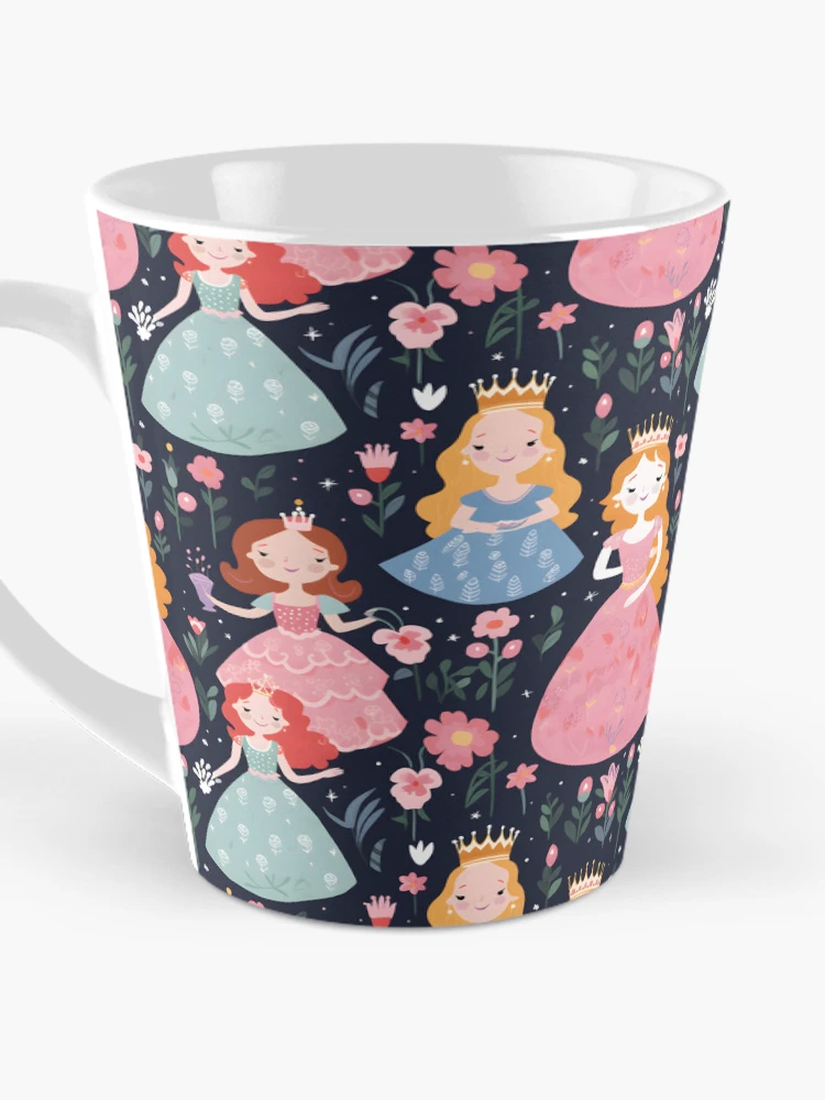 Thumbnail 3 of 4, Coffee Mug, Princesses Pattern 14 designed and sold by DigitalPatternx.