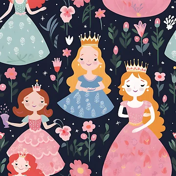 Artwork thumbnail, Princesses Pattern 14 by DigitalPatternx
