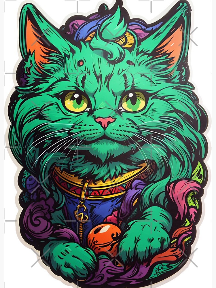 Psychedelic Whiskers: Intricate Cat Art for Adults: Mind-Altering