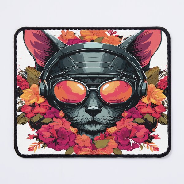 Item preview, cat with headphones designed and sold by CarlosManrique2.