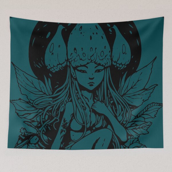 Item preview, mushroom fae fairy 9 she loves the nature mushroom beanie designed and sold by badbug.