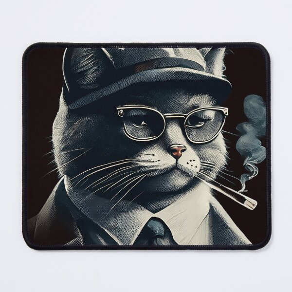 Item preview, Smoking cat designed and sold by Seven7Dwarfs.
