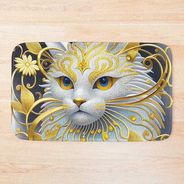 Item preview, White Glitzy Cat  designed and sold by purplesensation.
