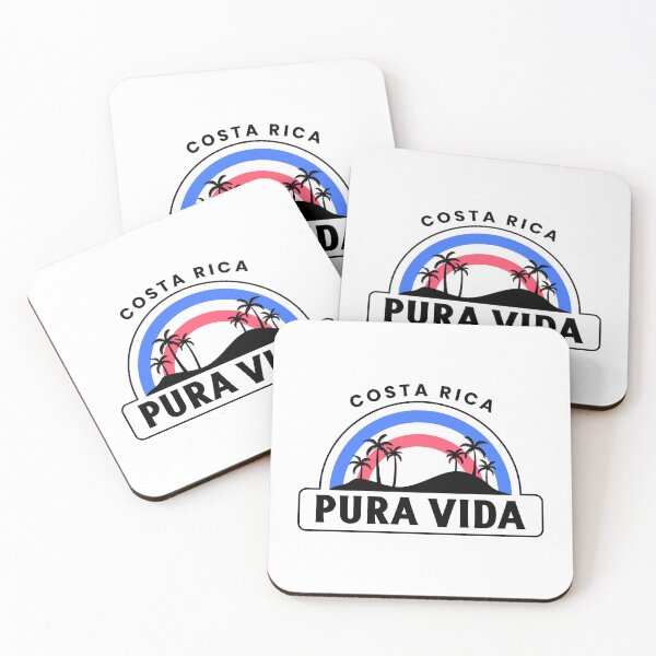 Item preview, Pura Vida Costa Rica Flag Rainbow Black designed and sold by PlayaPlayas.