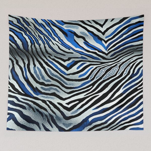 Item preview, Tiger Blue and Black Print 01 designed and sold by Artekinium.
