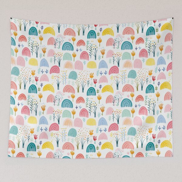 Item preview, Pastel Rainbow: Festive Seasonal Holiday Pattern designed and sold by Lovegrass Prints.