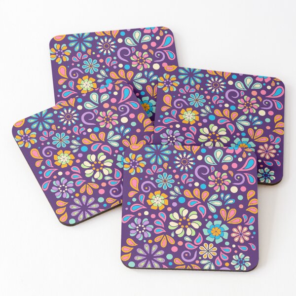Item preview, Retro Paisley Flower Power Bohemian Hand Drawn Art designed and sold by Alondra.