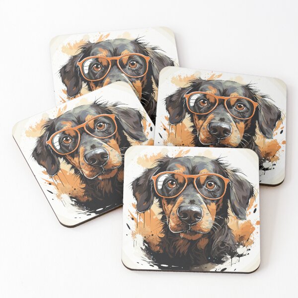 Item preview, pintura de Perro con lentes designed and sold by CarlosManrique2.