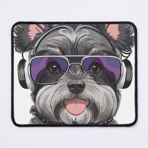 Item preview, cute schnauzerdo puppy with glasses designed and sold by melyD74.