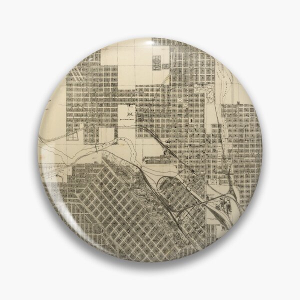 Item preview, Vintage Pueblo CO Map (1900) designed and sold by BravuraMedia.