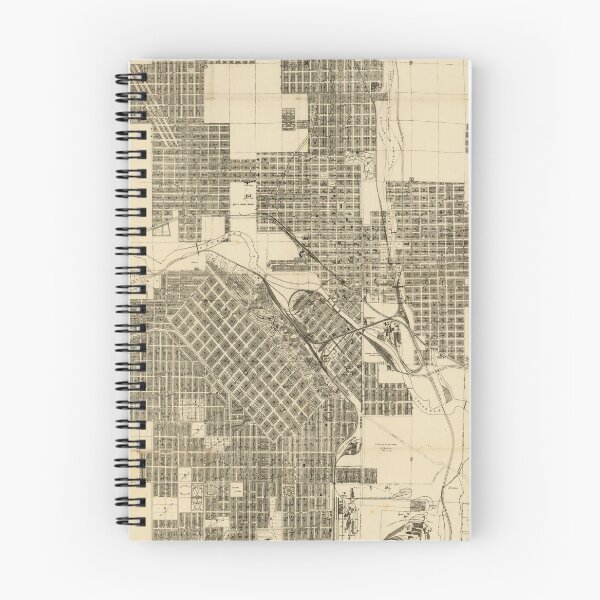 Item preview, Vintage Pueblo CO Map (1900) designed and sold by BravuraMedia.