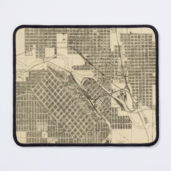 Item preview, Vintage Pueblo CO Map (1900) designed and sold by BravuraMedia.