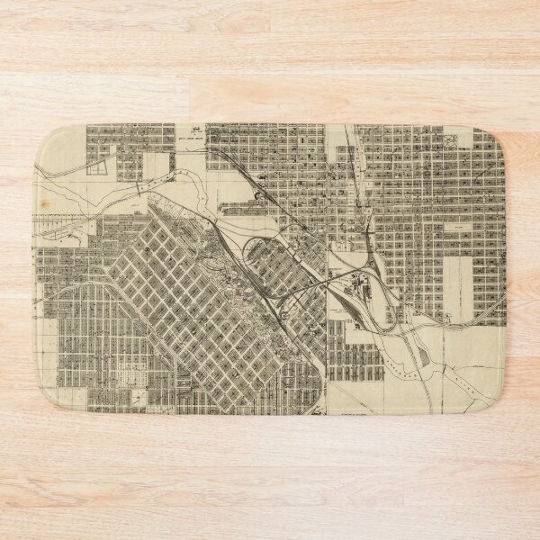Item preview, Vintage Pueblo CO Map (1900) designed and sold by BravuraMedia.