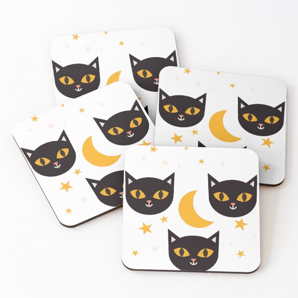 Item preview, Celestial Moonlit Cats designed and sold by AliceAllTheTime.
