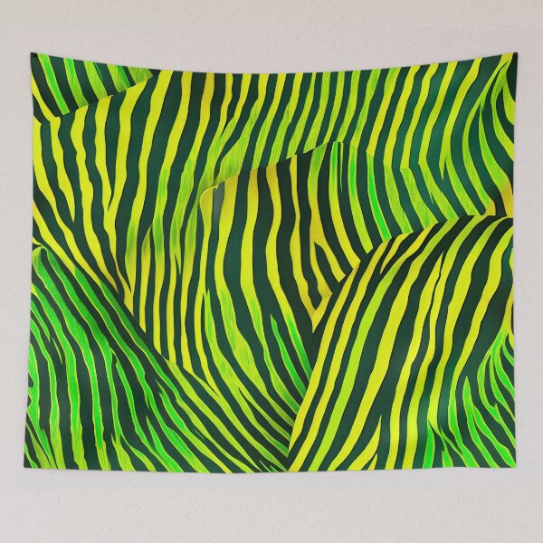 Item preview, Tiger Yellow Sand, Green and Black Print 03 designed and sold by Artekinium.