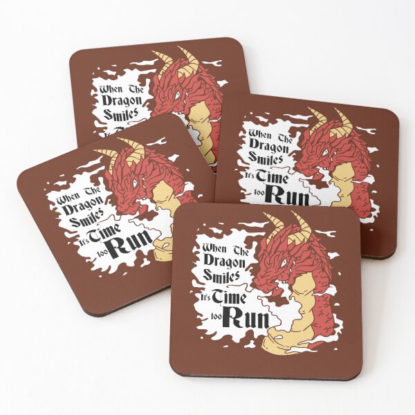 Item preview, When the dragon smiles, it’s time to run. Perfect for adventurer and rpg lover. designed and sold by Zanda-Nerd-Shop.