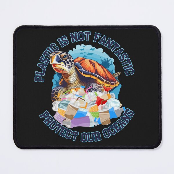 Item preview, Turtle & Plastic Garbage Design - 'Plastic Not Fantastic, Protect Our Oceans' - Eco-Conscious Artwork designed and sold by MyFavorTee.