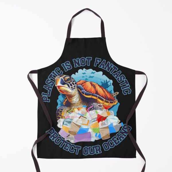 Item preview, Turtle & Plastic Garbage Design - 'Plastic Not Fantastic, Protect Our Oceans' - Eco-Conscious Artwork designed and sold by MyFavorTee.
