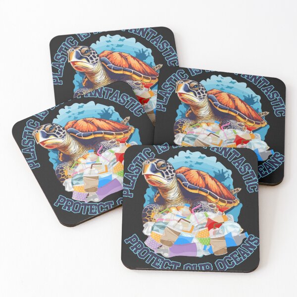 Item preview, Turtle & Plastic Garbage Design - 'Plastic Not Fantastic, Protect Our Oceans' - Eco-Conscious Artwork designed and sold by MyFavorTee.