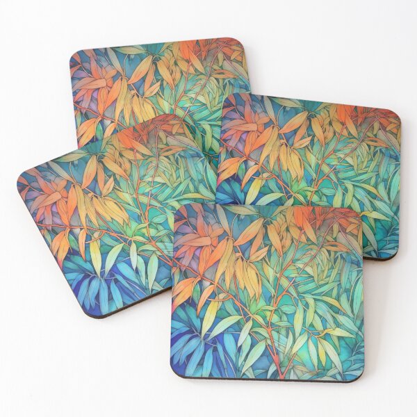 Item preview, Floral Watercolor in Green, Blue, and Orange  designed and sold by Dreamoire Pix.