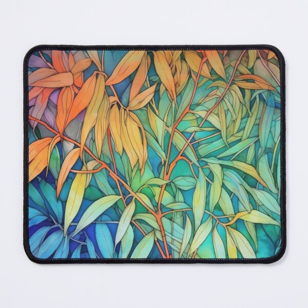 Item preview, Floral Watercolor in Green, Blue, and Orange designed and sold by Dreamoire Pix.