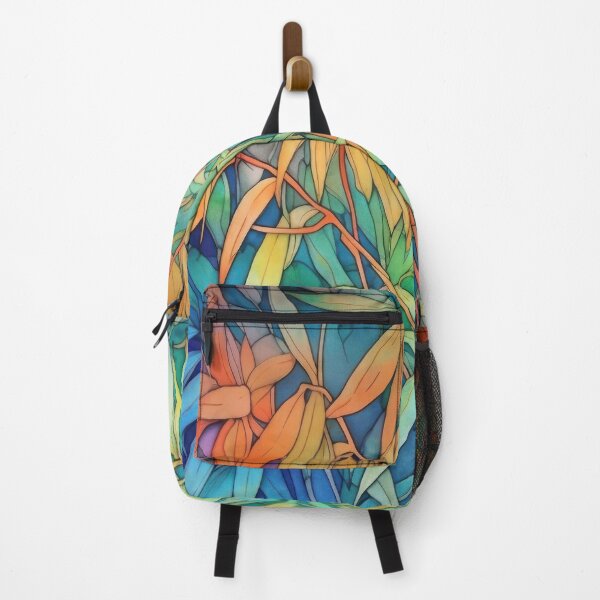 Item preview, Floral Watercolor in Green, Blue, and Orange designed and sold by Dreamoire Pix.