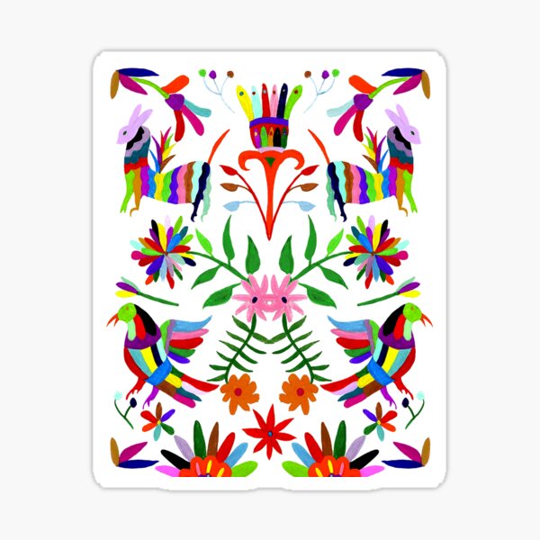 Mexican Otomi Flower Sticker – VulgrCo