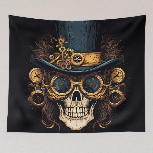 Item preview, "Clockwork Cadaver: Steampunk Skull Ensemble" designed and sold by Art-Vortex-fr.