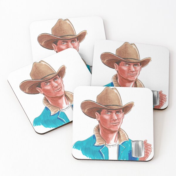 Item preview, Cowboy drinking coffee designed and sold by AlexBlackSea.