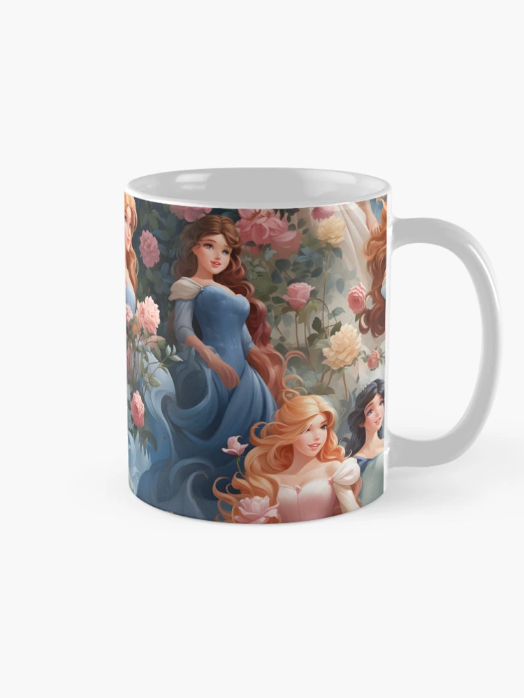 Thumbnail 3 of 6, Coffee Mug, Princesses Pattern 17 designed and sold by DigitalPatternx.