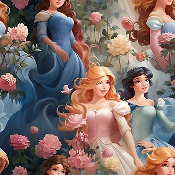 Artwork thumbnail, Princesses Pattern 17 by DigitalPatternx