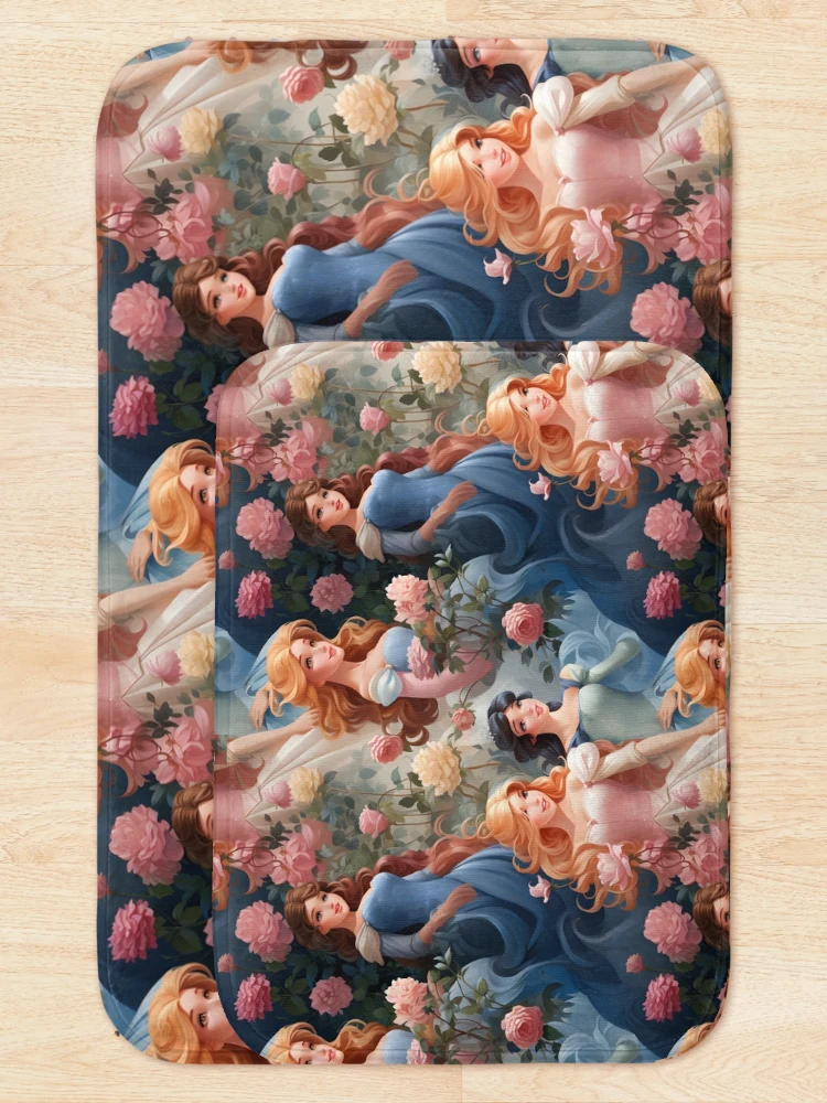 Thumbnail 5 of 6, Bath Mat, Princesses Pattern 17 designed and sold by DigitalPatternx.