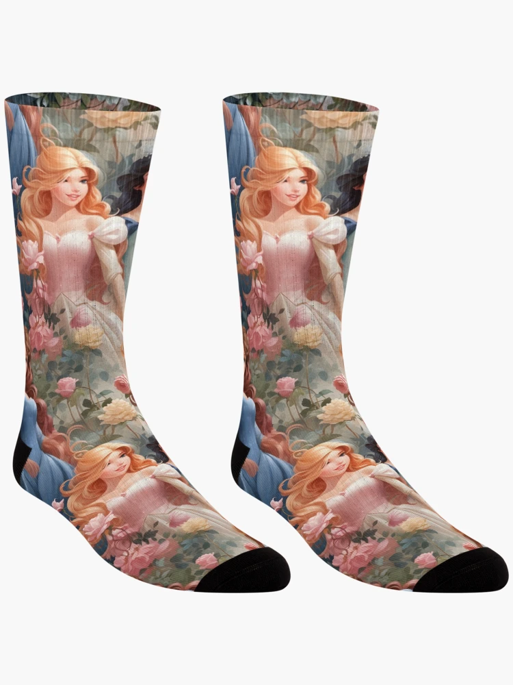 Thumbnail 3 of 5, Socks, Princesses Pattern 17 designed and sold by DigitalPatternx.