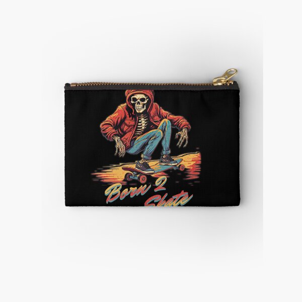 Artikelvorschau, Geboren zum Skaten | Skateboard-Skelett im Kapuzenpullover entworfen und verkauft von DancingBuddha.