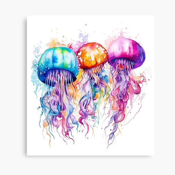 Item preview, Watercolor Jellyfish Trio designed and sold by Nioon.