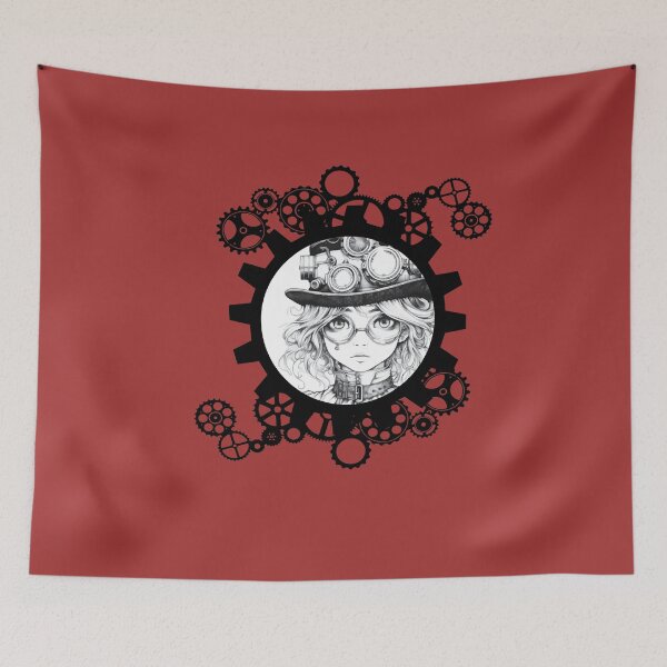 Item preview, SteampunkGirl with Gears designed and sold by AmazingArtMandi.